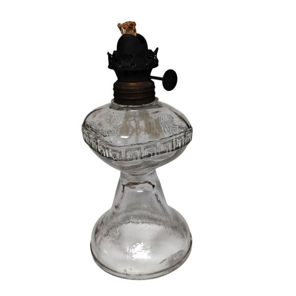 🪔🕯️Vintage Glass Oil Lamp | 6.5" Early 1900s | No Shade | Historical Decor - Picture 10 of 12